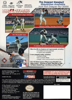 All-Star Baseball 2004 featuring Derek Jeter box cover back